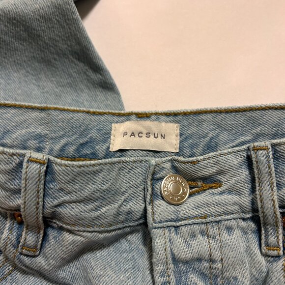 PacSun Light Indigo Distressed Dad Jeans Size 27 - Picture 6 of 8